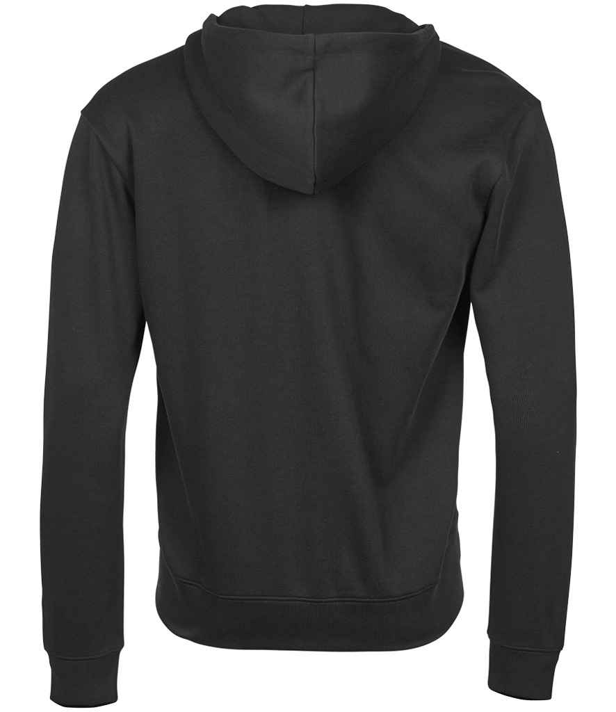 Mens Tee Jays Ribbed Interlock Full Zip Hooded Sweatshirt T5508 - Image 3