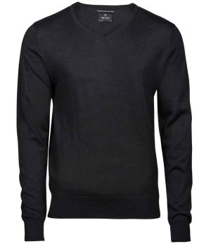 Mens Tee Jays Merino Blend V Neck Sweater T6001