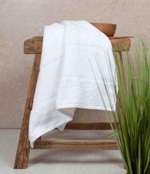 Towel City Organic Printable Border Guest Towel TC505