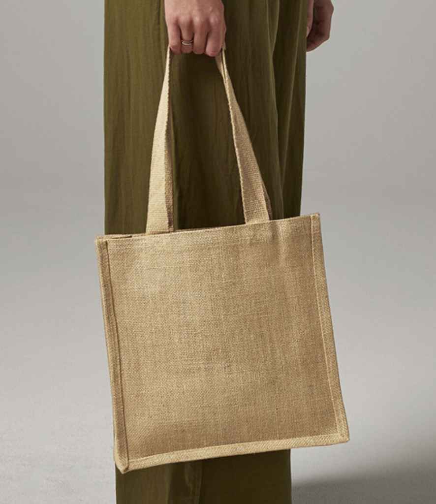 Westford Mill Jute Compact Tote Bag W406 - Image 2