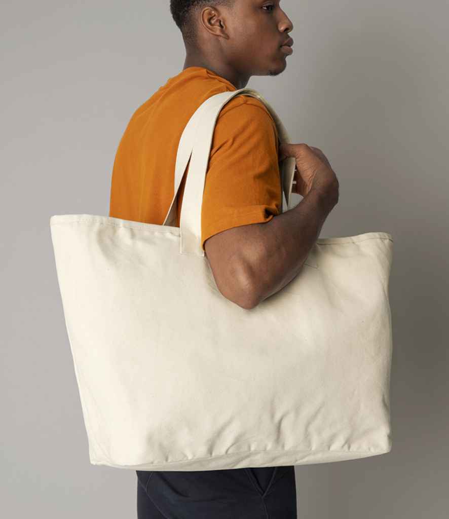 Westford Mill Oversized Heavy Duty Canvas Tote Bag W606 - Image 4