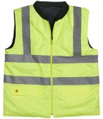 Mens Warrior Hi-Vis Reversible Bodywarmer WR007