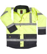 Mens Warrior Hi-Vis Contrast Traffic Jacket WR008